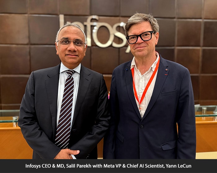 Infosys CEO & MD, Salil Parekh with Meta Chief AI Scientist, Yann LeCun