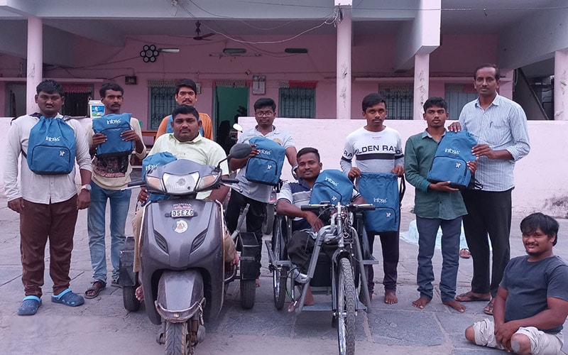 Infosys Foundation distributed Bags to the Students of Govt Handicapped Boys Hostel- Nalgonda